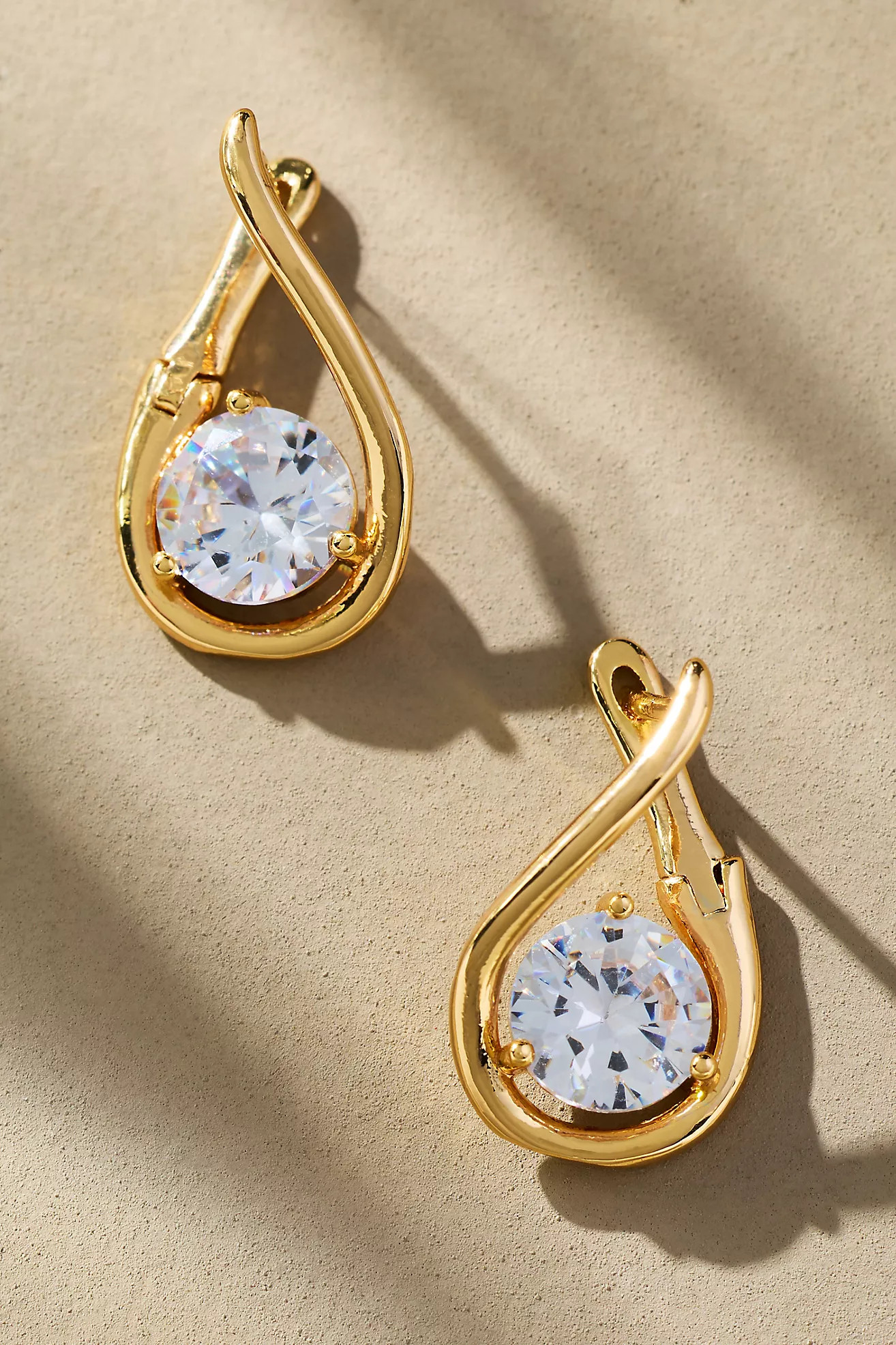 Looped Stone Huggie Hoop Earrings | Anthropologie (US)