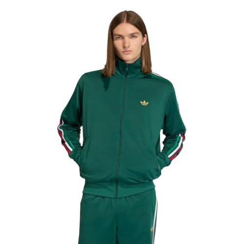 adidas ORIGINALS MEN'S FIREBIRD TRACK LOOSE FIT JACKET, Team Dark Green/Bold Green/White, Medium | Amazon (US)