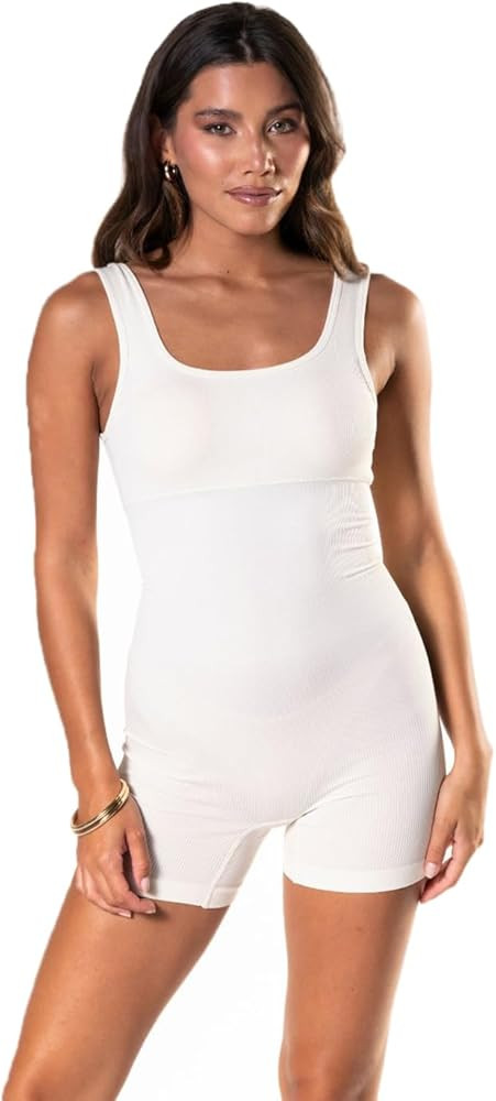 HeyShape Bodysuits for Women - Square Neck Yoga Jumpsuit - Body Shaper Tummy Control Shapewear fo... | Amazon (US)