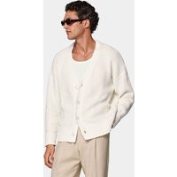 Suitsupply Off-white Crochet Oversized Cardigan | Suitsupply (US)