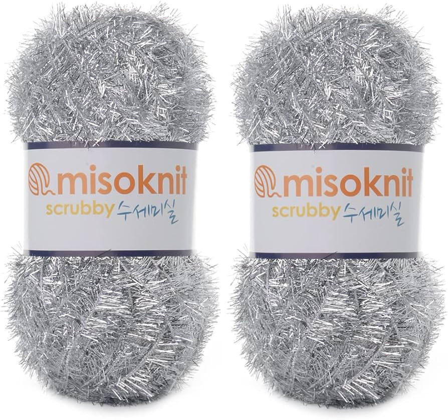 Misoknit Pastel Scrubby Yarn for dishcloths Crocheting 2 Skeins Polyester 100%, 2.8oz(80g) Each, ... | Amazon (US)