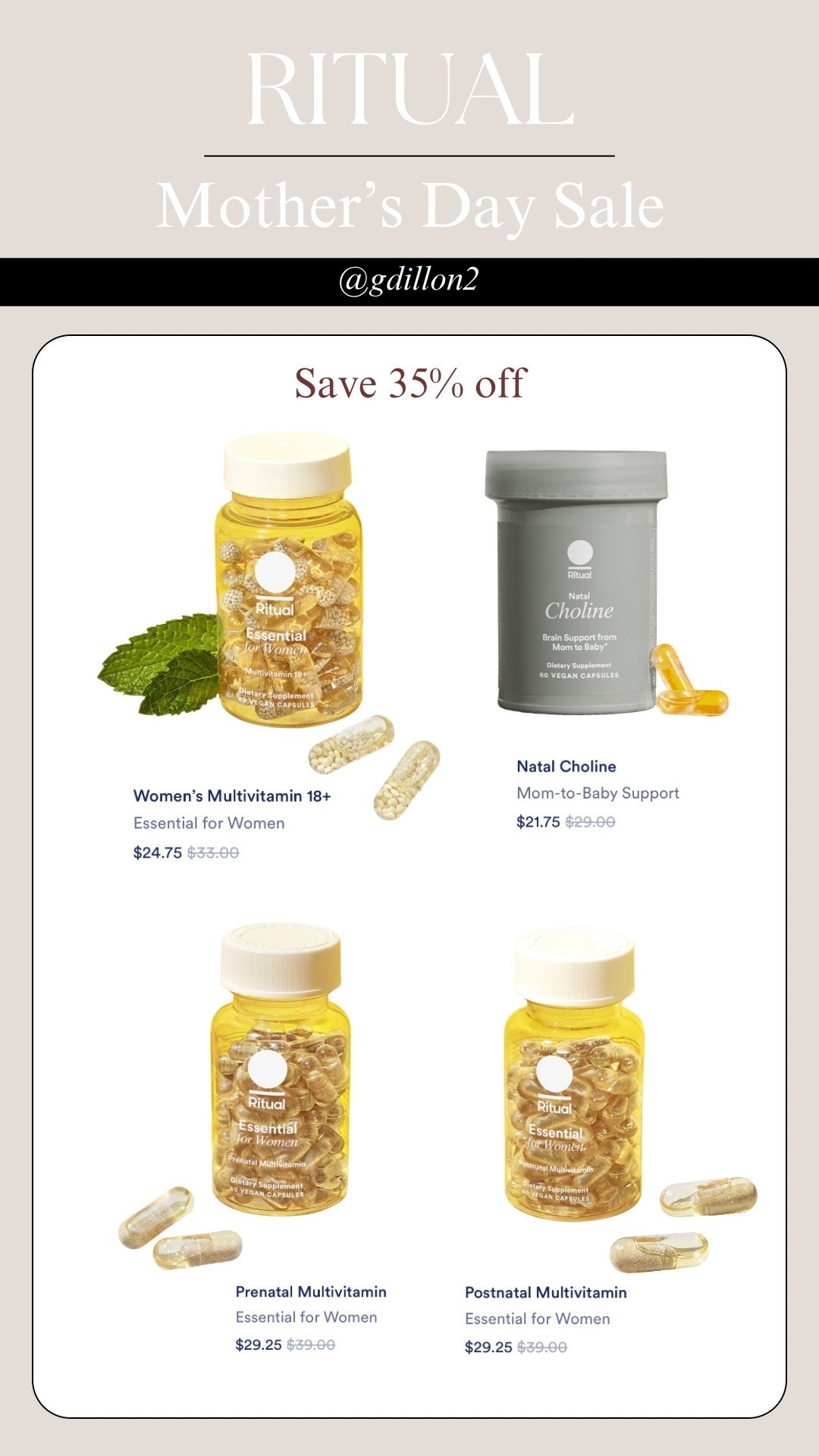 Mother’s Day Sale: Save 35% off when you bundle two products!

#LTKMothersDay #LTKSaleAlert #LTKBump
