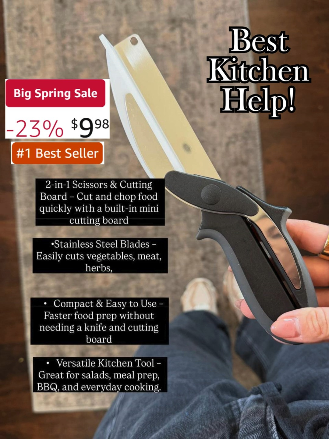 These 2 in 1 kitchen scissors handle every food task with ease, making chopping, snipping, and prepping way more fun. My kitchen’s new favorite tool 🥬✂️🌸
#AmazonBigSpringSale #KitchenScissors #2in1Tool #AmazonFinds #CookingEssentials #KitchenGadgets #MealPrep #HomeCooking #KitchenTools #SpringSale 

 #LTKHome #LTKSaleAlert