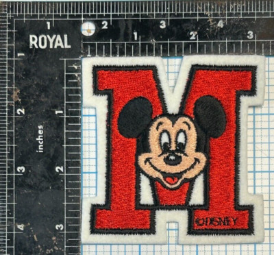 VINTAGE MICKEY MOUSE DISNEY CARTOON CHARACTER 3.25” IRON ON PATCH LETTER DESIGN | eBay US