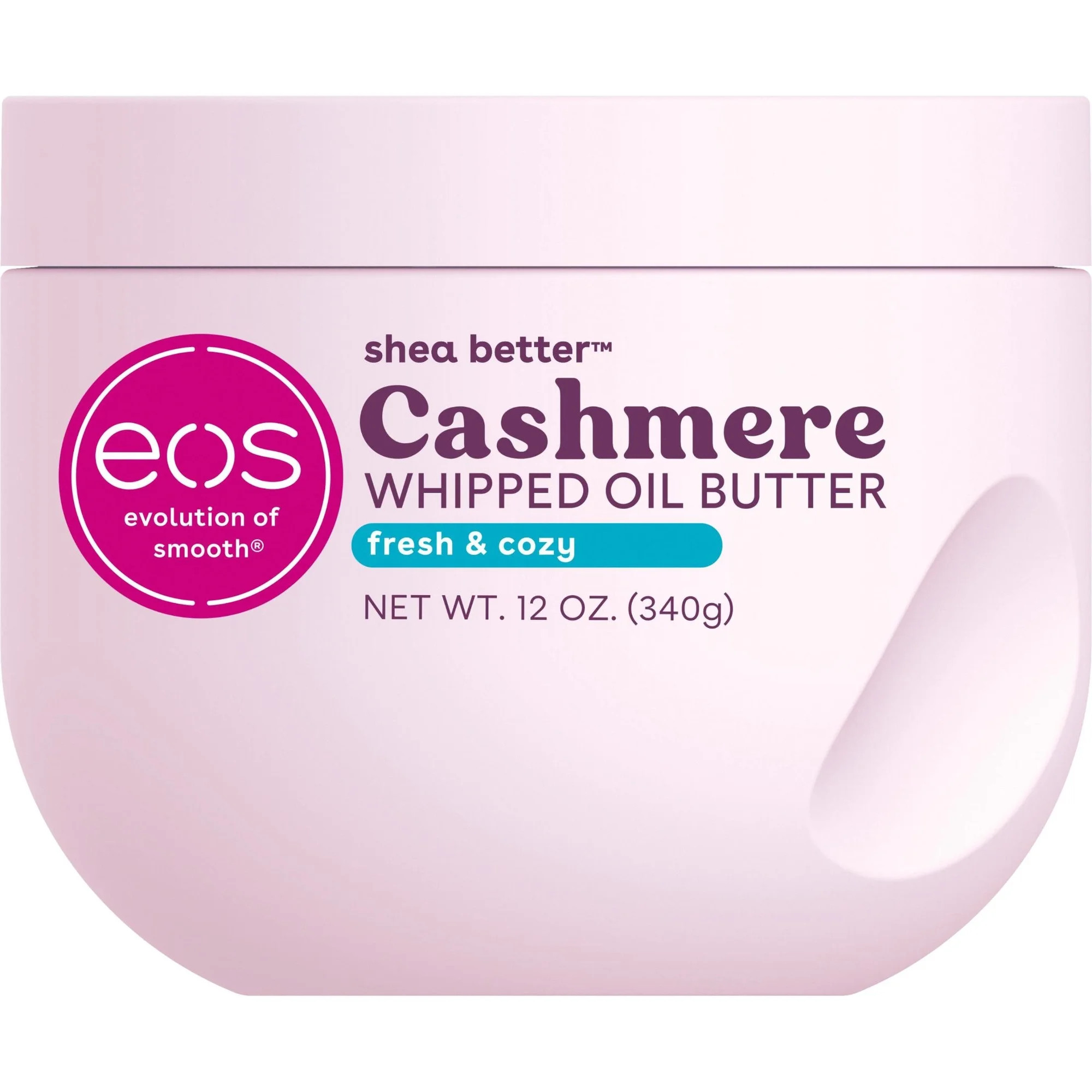 eos Fresh & Cozy Whipped Body Butter, 72 Hour Moisturizing Body Butter for Dry Skin with Shea, Cocoa & Argan Oil, 12 oz | Walmart (US)