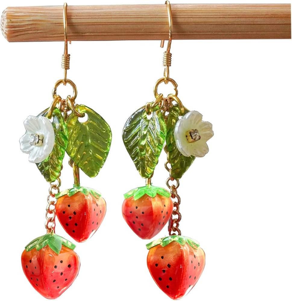 Cute Fruit earring,Dangle Drop Lightweight Food Earrings for Women | Amazon (US)