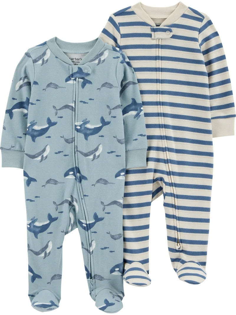Carter's Child of Mine Baby Sleep N Play, 2-Pack, Sizes Preemie-6/9 Months | Walmart (US)