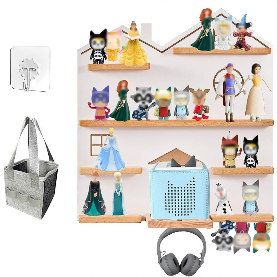 Large Tonies Floating Magnetic Shelf, Tonie Box Storage for Tonie Figures Wall Shelves, Tonie Acc... | Amazon (US)