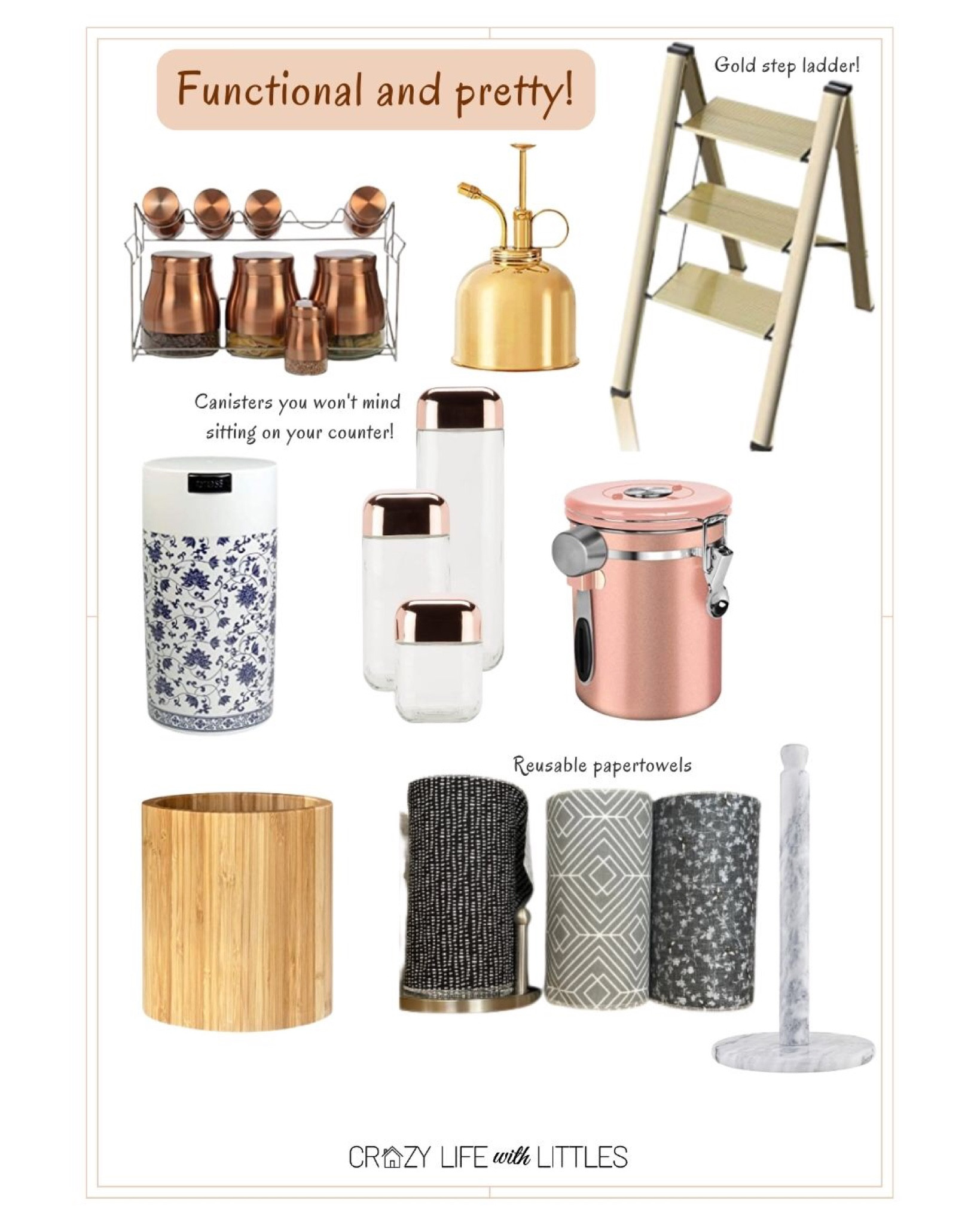 Getting organized can be pretty too! Home decor • dining room • kitchen • coffee canister • gold step ladder @amazon @etsy #organize #ltkfind #pantry

#LTKhome #LTKFind #LTKunder50