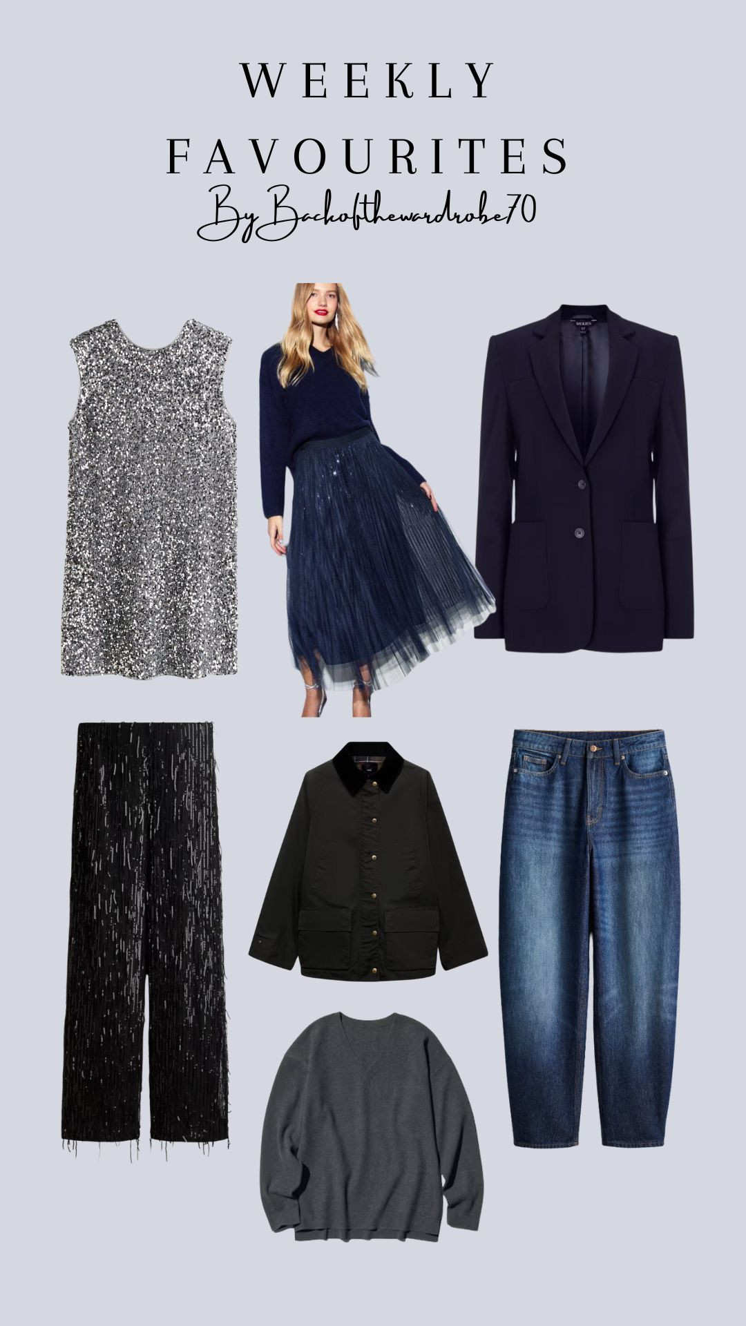 This weeks best sellers! Party outfit, sparkly dress, Christmas outfit, festive outfit, barrel leg jeans, high street style, sequin trousers, blazer, winter fashion  

 #LTKuk #LTKpartywear #LTKstyletip