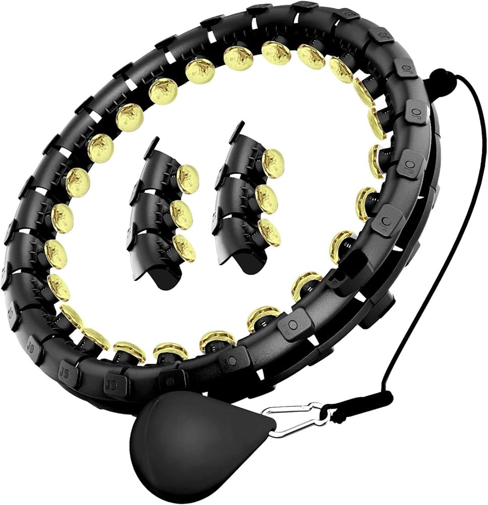 Dumoyi Smart Weighted Fit Hoop for Adults Weight Loss, 24 Detachable Knots, 2 in 1 Adomen Fitness... | Amazon (US)