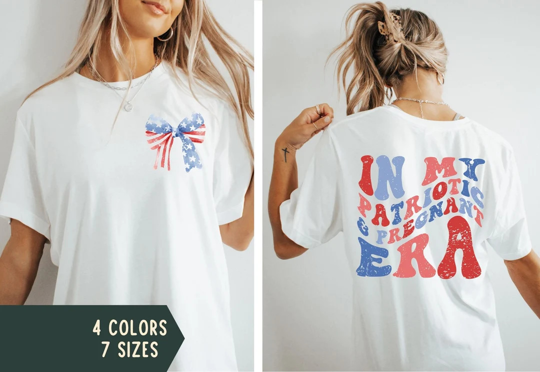 4th of July Pregnancy Announcement Shirt, July 4th Pregnancy Reveal Shirt, Fourth July Baby Revea... | Etsy (US)
