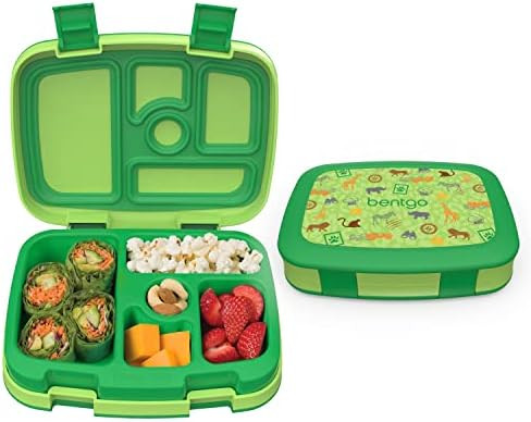 Bentgo® Kids Prints Leak-Proof, 5-Compartment Bento-Style Kids Lunch Box - Ideal Portion Sizes f... | Amazon (US)