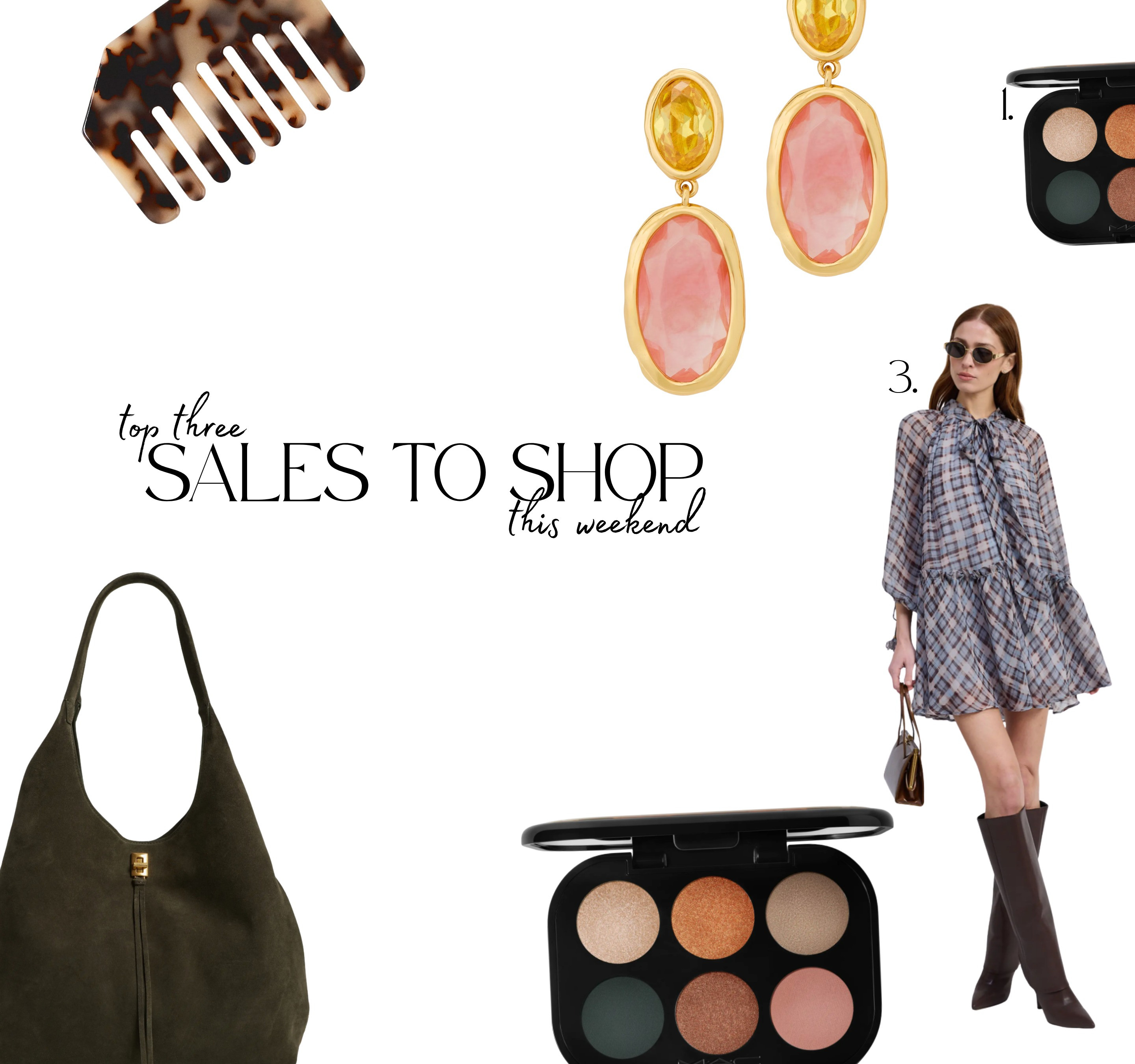 Top 3 sales to shop this weekend
Nordstrom: up to 25% off select fall styles 
Kate Spade Outlet: up to 70% off everything & an extra 20% off select styles 
Anthropologie: take and extra 50% off feels like fall sale items 

[Harvest Fruit Icon Glass Candle Holder, Wide Tooth Mini Comb, floral Mini Shirt Dress, oval sunglasses, Wide-Brim Straw Visor,  Feather Trim Crepe Top, Small L-Zip Wallet, Slide Sandal, High Shine Double Drop Earring, sperry, Authentic Original' Boat Shoe, Tailored Stretch Silk Pajamas, Rebecca Minkoff, green leather tote, MAC Connect in Color 6-Pan Eyeshadow Palette, Plaid Long Sleeve Minidress] 

 

#LTKSeasonal #LTKHome #LTKFindsUnder100