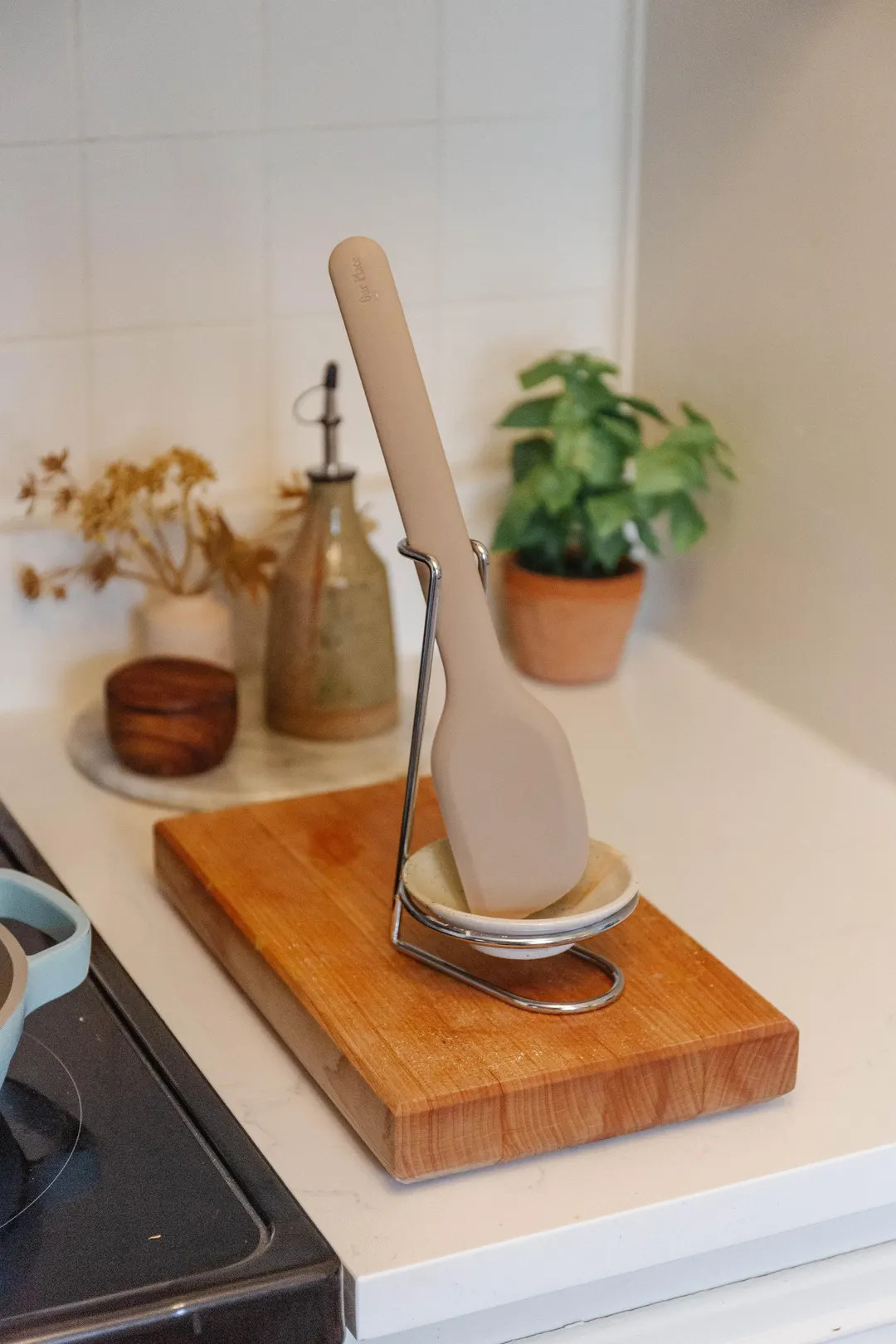 Vertical Handmade Ceramic Spoon Rest With Chrome Metal Stand, SPOON NOT INCLUDED - Etsy | Etsy (US)