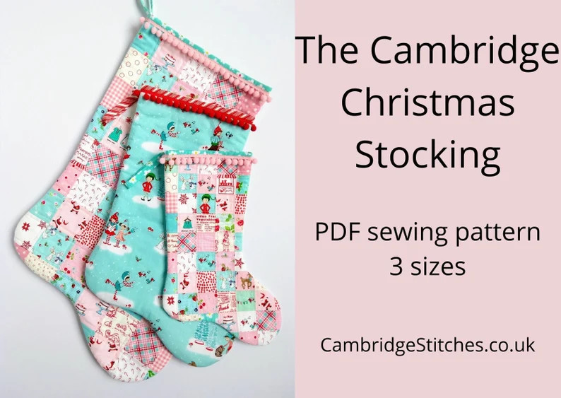 CHRISTMAS STOCKING PATTERN, Pdf Sewing Pattern, 3 Sizes, Cambridge Christmas Stocking Pattern, Pa... | Etsy (US)