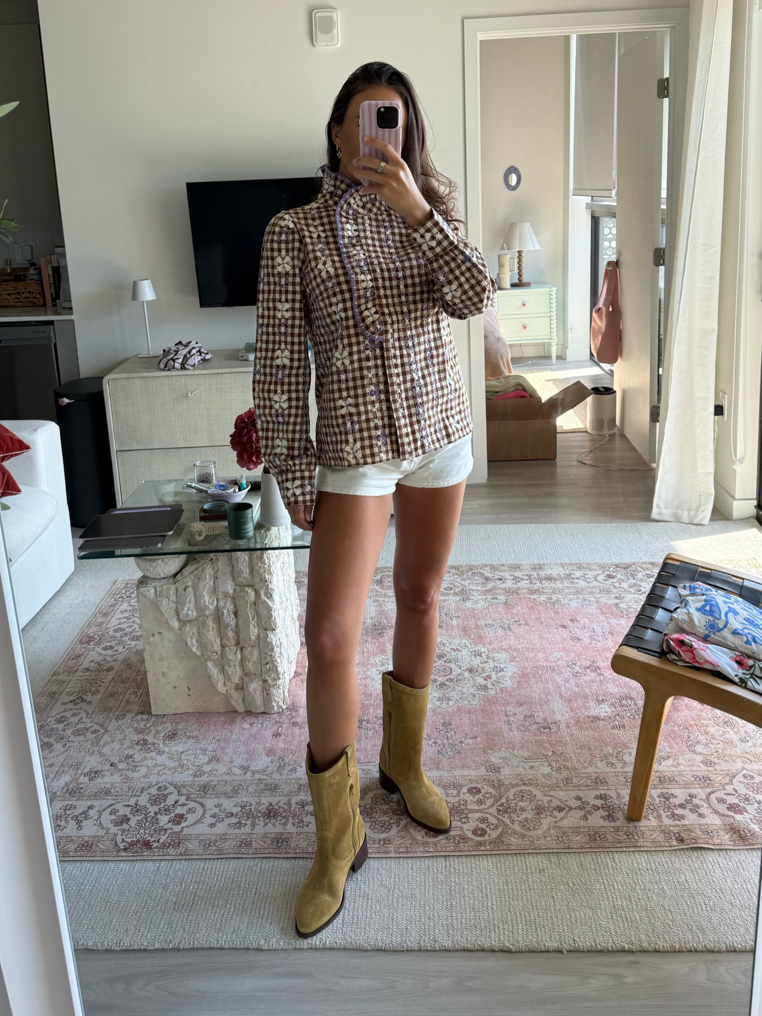 Sezane fall new arrivals 
Wearing size 36 in the top (US 4)
Wearing size 6 in the boots (size down 1 US size)

Fall fashion, fall outfit inspo, fall outfit ideas, mini skirt, transition outfit, Miami Florida, warm weather fall, tomboy style, Pinterest girl, Pinterest aesthetic, fall aesthetic, autumn aesthetic 

#LTKHoliday #LTKSeasonal #LTKStyleTip