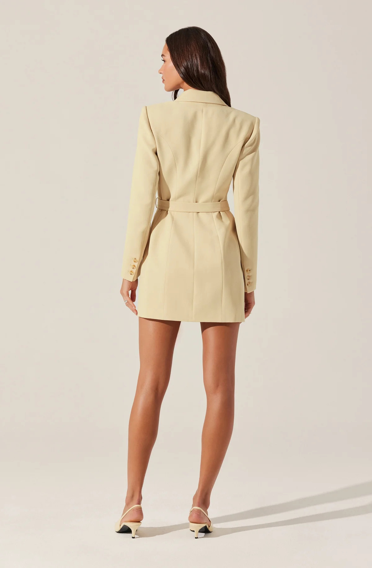 Kesari Pleated Blazer Wrap Dress | ASTR The Label (US)
