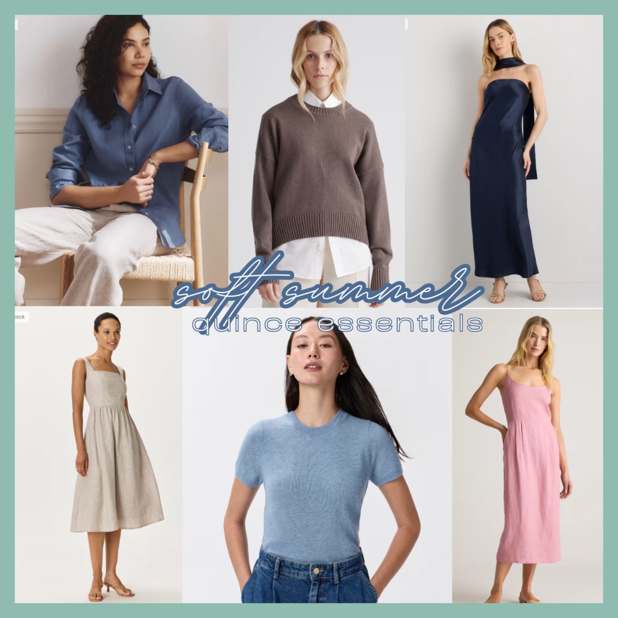 Soft Summer Quince Essentials 

#softsummerseason #softsummerpalette #softsummer

#LTKWedding #LTKWorkwear