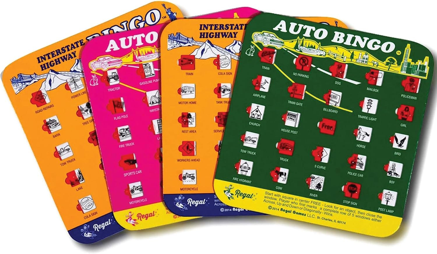 Regal Games - Original Interstate Highway Travel Bingo Set - Travel Bingo Cards for Family Vacati... | Amazon (US)