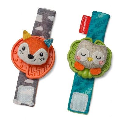 Infantino Go gaga! Wrist Rattles - Fox & Owl | Target