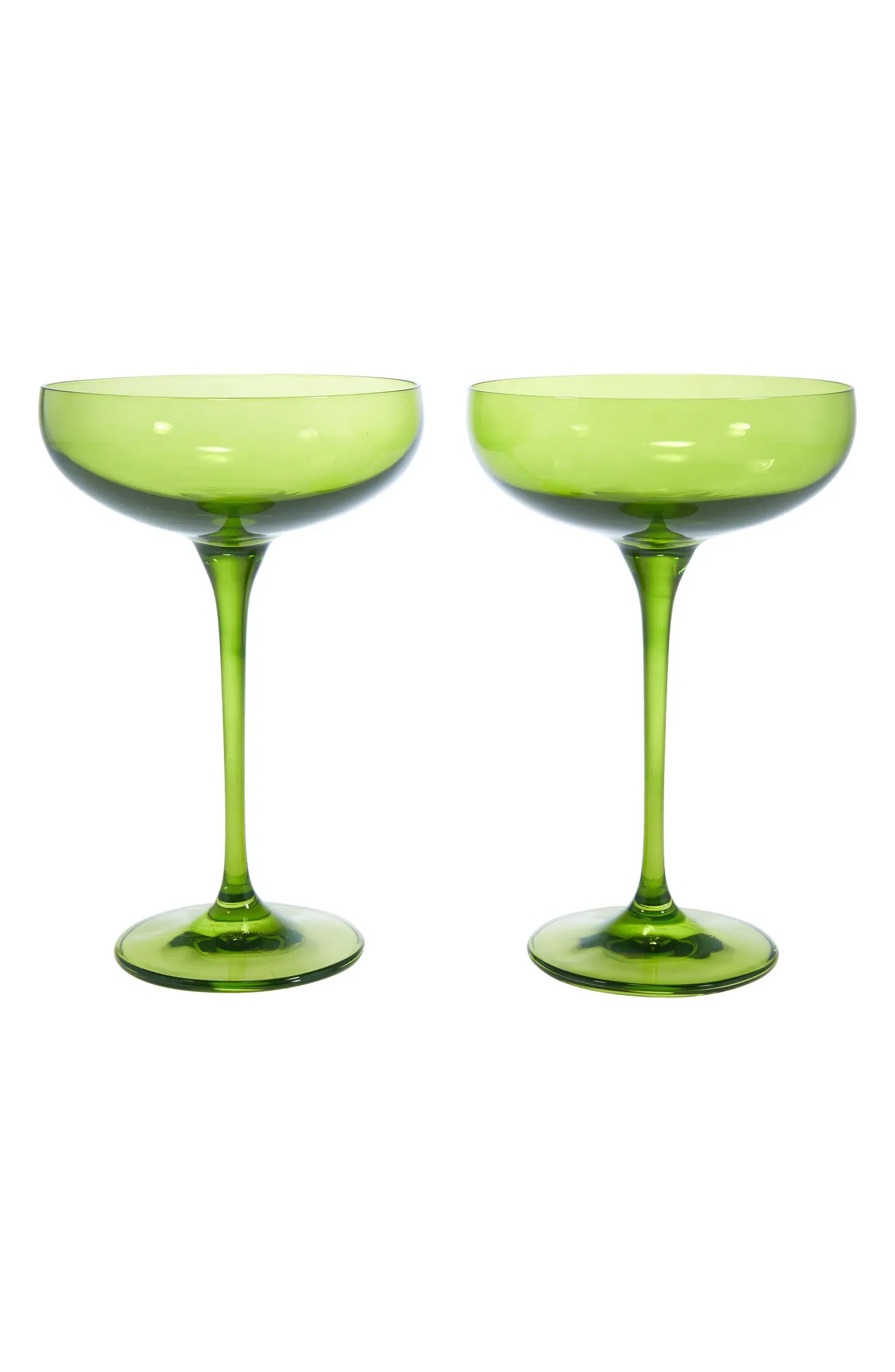 Estelle Colored Glass Set of 2 Stem Coupes | Nordstrom | Nordstrom