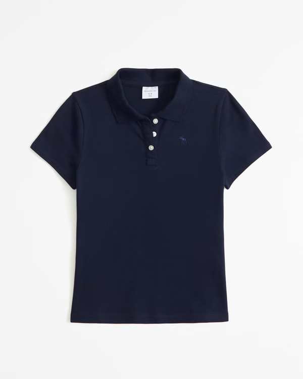 girls icon polo | girls tops | Abercrombie.com | Abercrombie & Fitch (US)