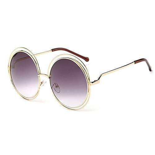 Dollger Metal Double Circle Wire Frame Oversized Round Sunglasses for Women | Amazon (US)