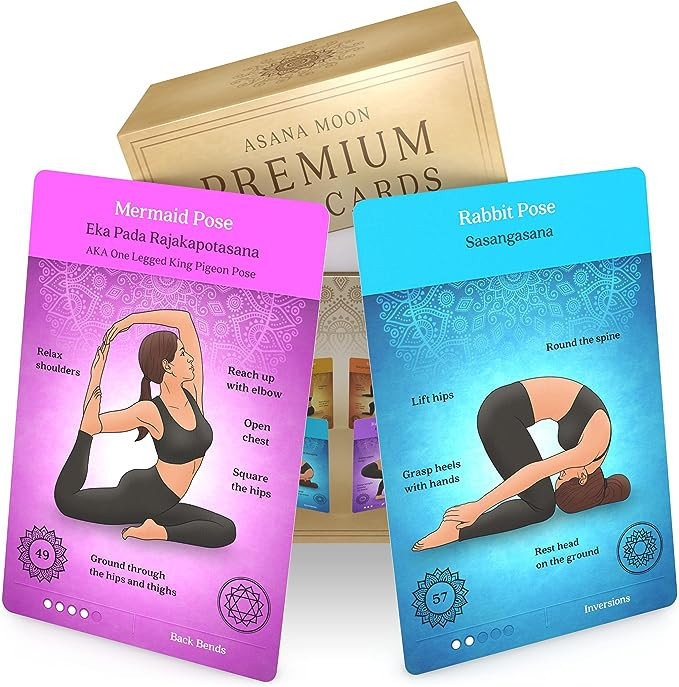 Premium Yoga Cards – Deck with over 120 Yoga Poses – Yoga Sequencing Deck with Yoga Cues and ... | Amazon (US)