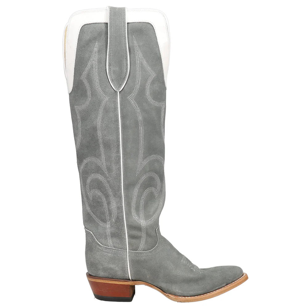 Shop Grey Womens Justin Boots Verlie Embroidery Square Toe Cowboy Boots | Shoebacca