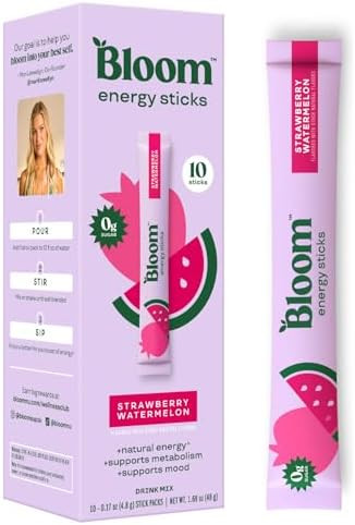 Bloom Nutrition Energy Drink Powder Packets, Sugar Free Energy Drink Mix with L-Theanine, B Vitam... | Amazon (US)