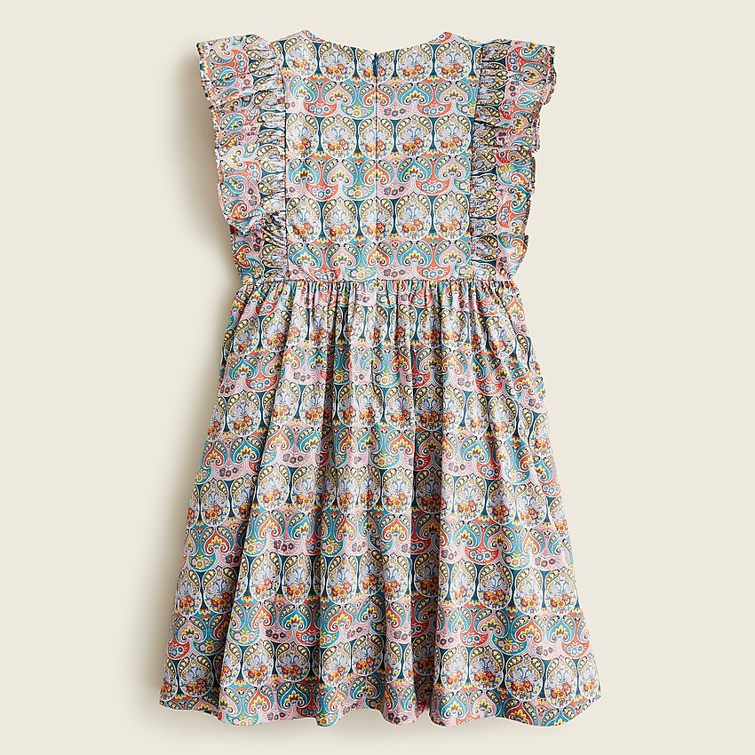 Girls' flutter-sleeve ruffle dress in Liberty® Giorgia Duke print | J. Crew US