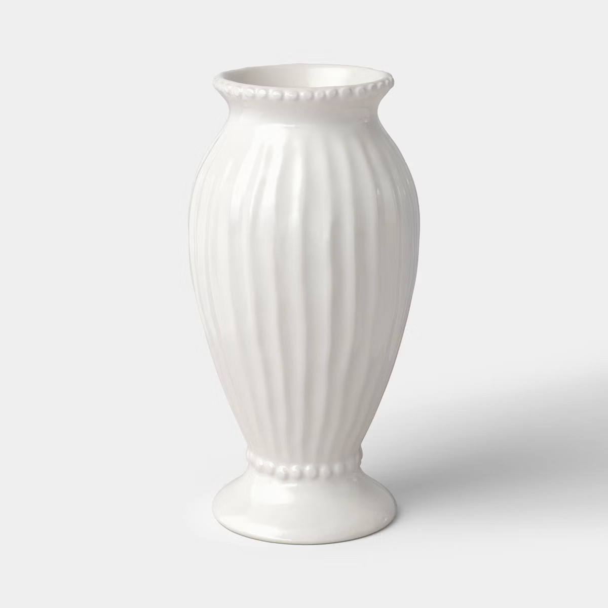 Tall Beaded Ceramic Vase Ivory - Threshold™ | Target
