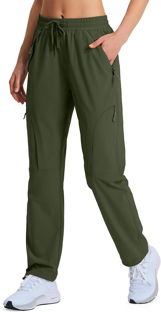 Hugut Women's Hiking Pants Quick Dry Lightweight Cargo Pants UPF 50 Water Resistant Zipper Pocket... | Amazon (US)