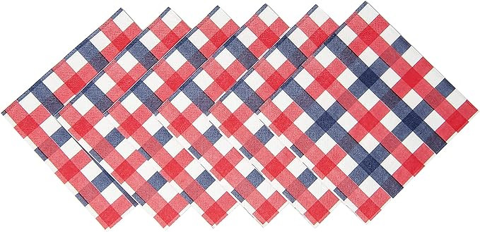 Red White and Blue Disposable Cocktail Napkins - 5 x 5-50 Pack - American Flag Independence Day M... | Amazon (US)