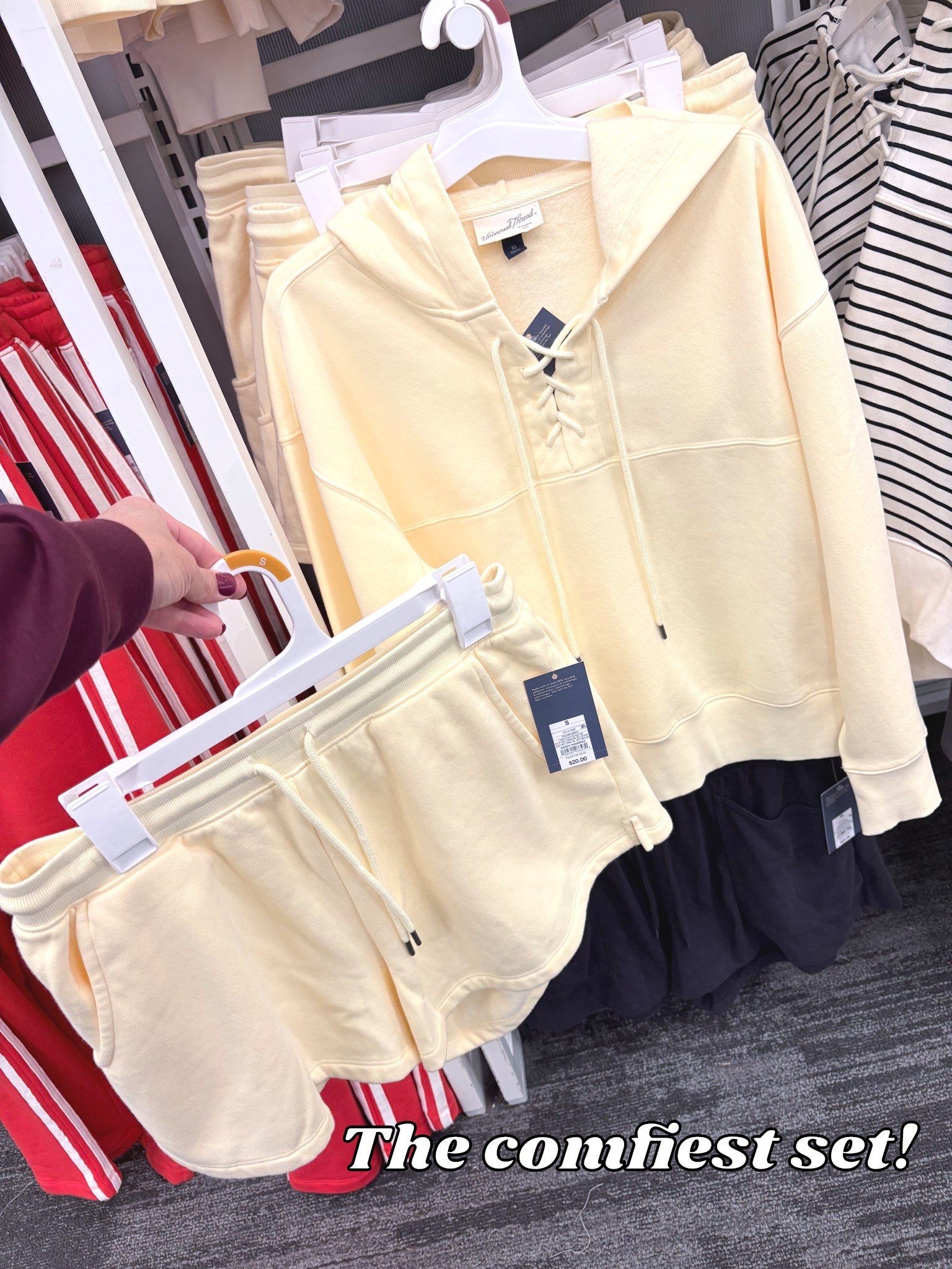 Target Spring Outfit Ideas Lace Up Pullover Hoodie and matching Mid rise Terry cloth sweat shorts #targetstyle #newattarget #sweatshirtset #yellowsweatshirt #fleeceset

#LTKTravel #LTKfitnessgoals #LTKootd