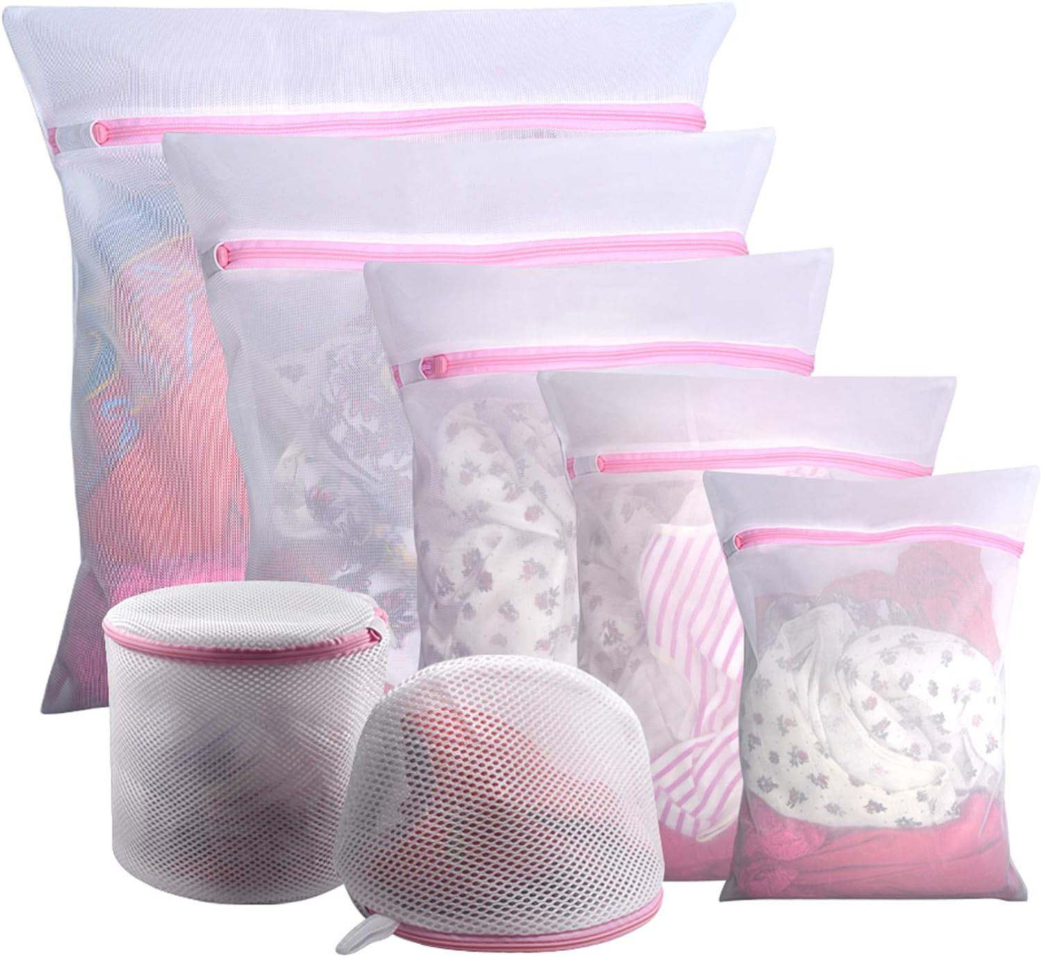 GOGOODA Mesh Laundry Bags for Delicates Durable Protective Wash Bags Travel Storage Bags for Inti... | Amazon (US)