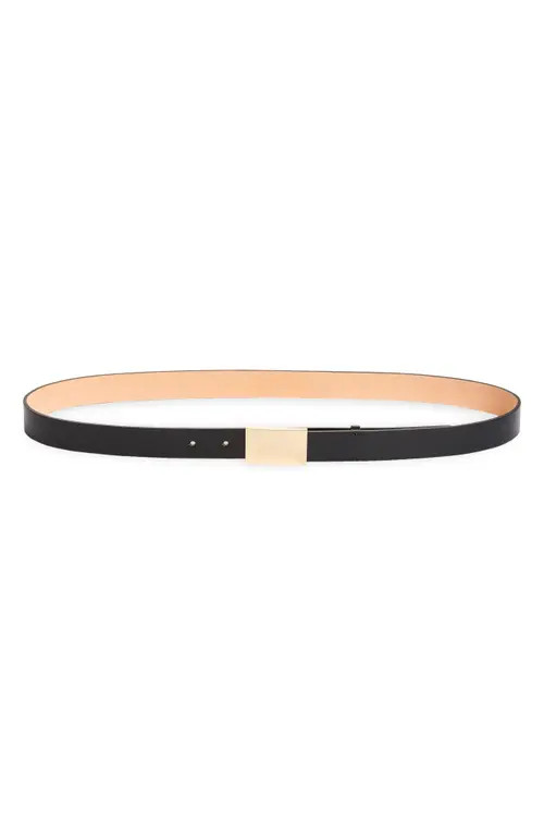 Victoria Beckham Leather Belt in Black at Nordstrom, Size 70 | Nordstrom