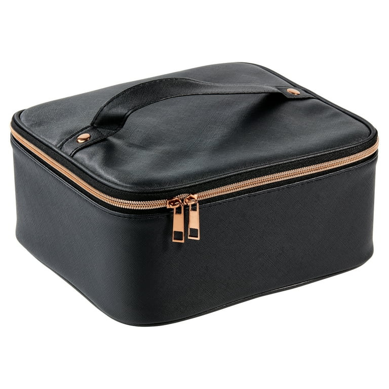 Walmart Train Case Cosmetics Organizer with Adjustable Dividers for Travel with Makeup & Toiletri... | Walmart (US)