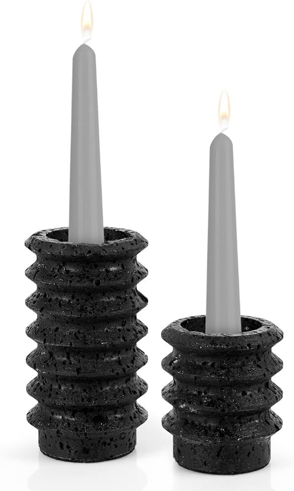 Flenpptly Candle Stick Candle Holder Candlestick Holders Marble Taper Candle Holders Set of 2 Fit... | Amazon (US)