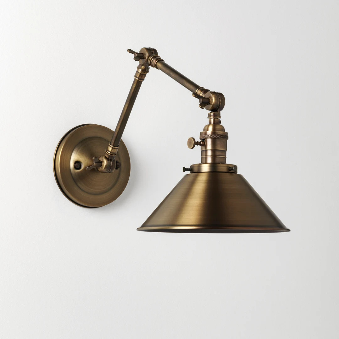 Wall Sconce With 8"  Metal Cone Shade | Etsy (CAD)