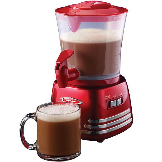Nostalgia Retro 32-Ounce Hot Chocolate, Milk Frother, Cappuccino, Mocha, Latte Maker and Dispense... | JCPenney