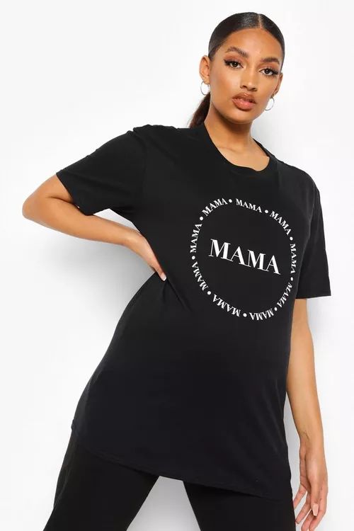 Maternity 'Mama' Graphic T-Shirt | Boohoo.com (US & CA)
