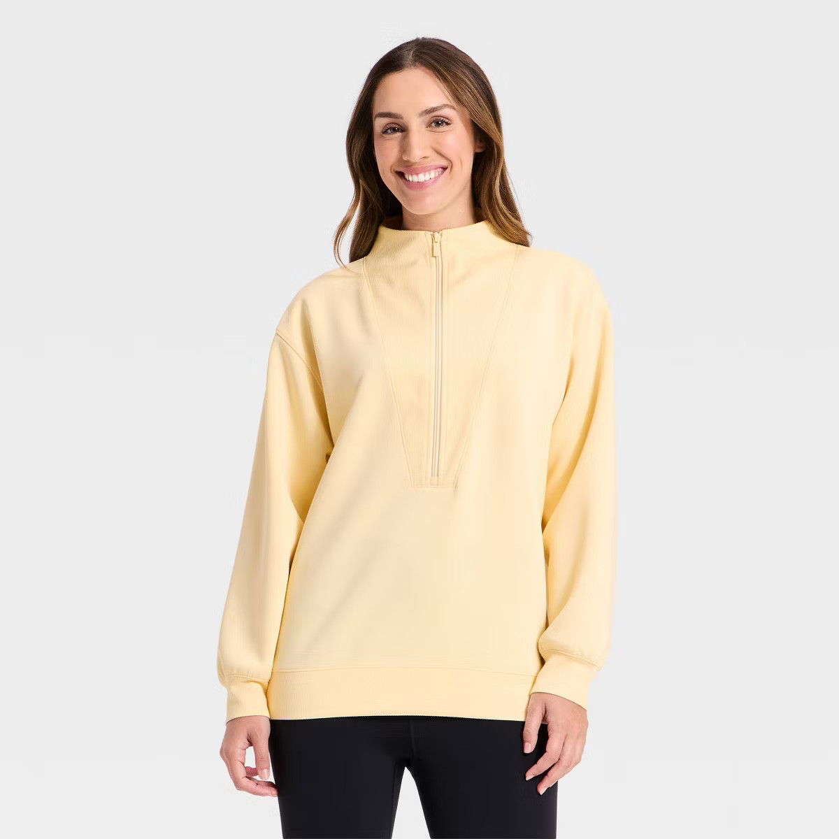 Women's Airy Sleek Deep Zip Pullover Sweatshirt - All In Motion™ | Target