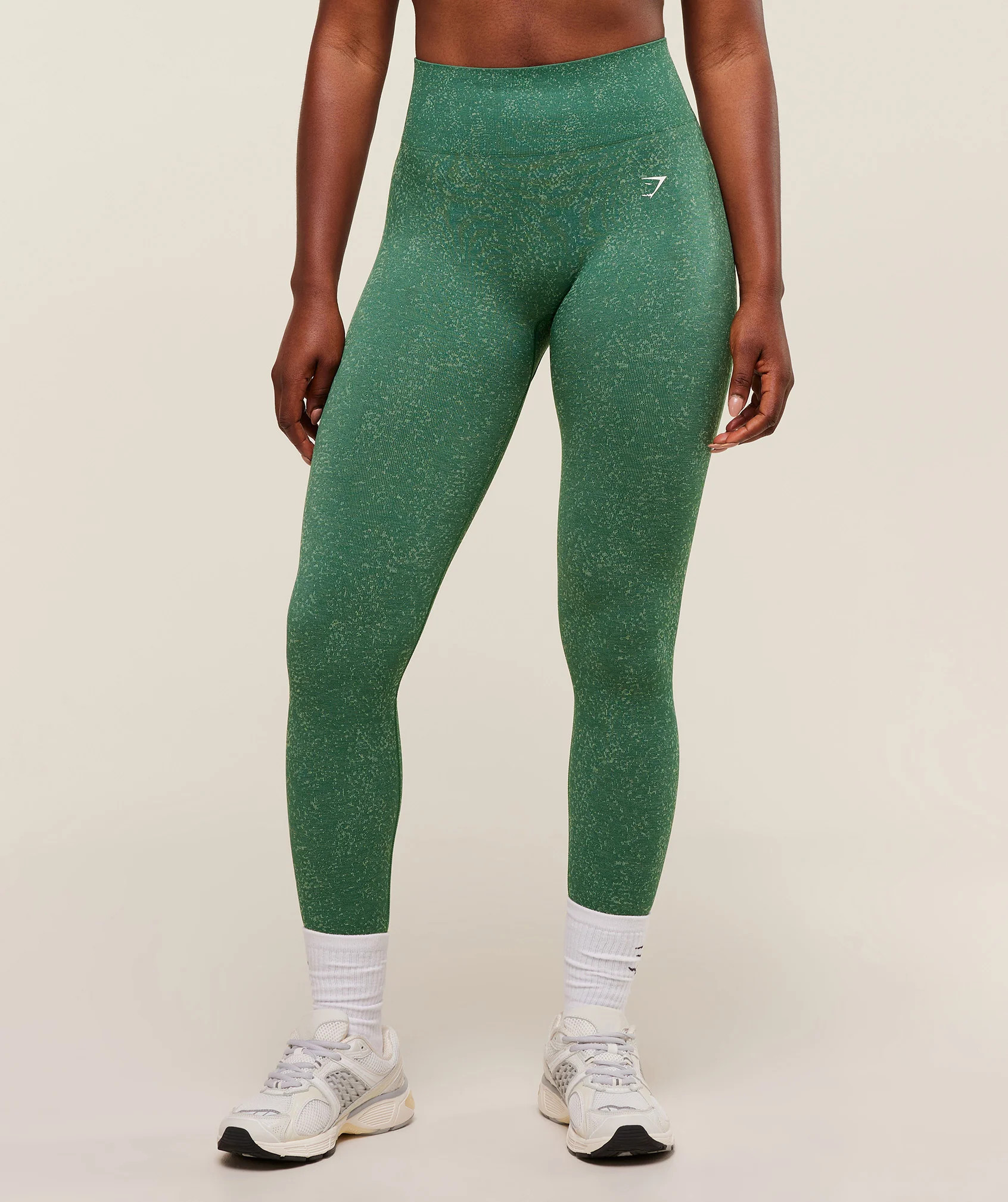 Gymshark Adapt Fleck x Whitney Seamless Leggings - Lift Green/Clay Green | Gymshark US