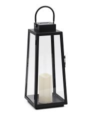 18in Large Metal And Glass Led Lantern | TJ Maxx