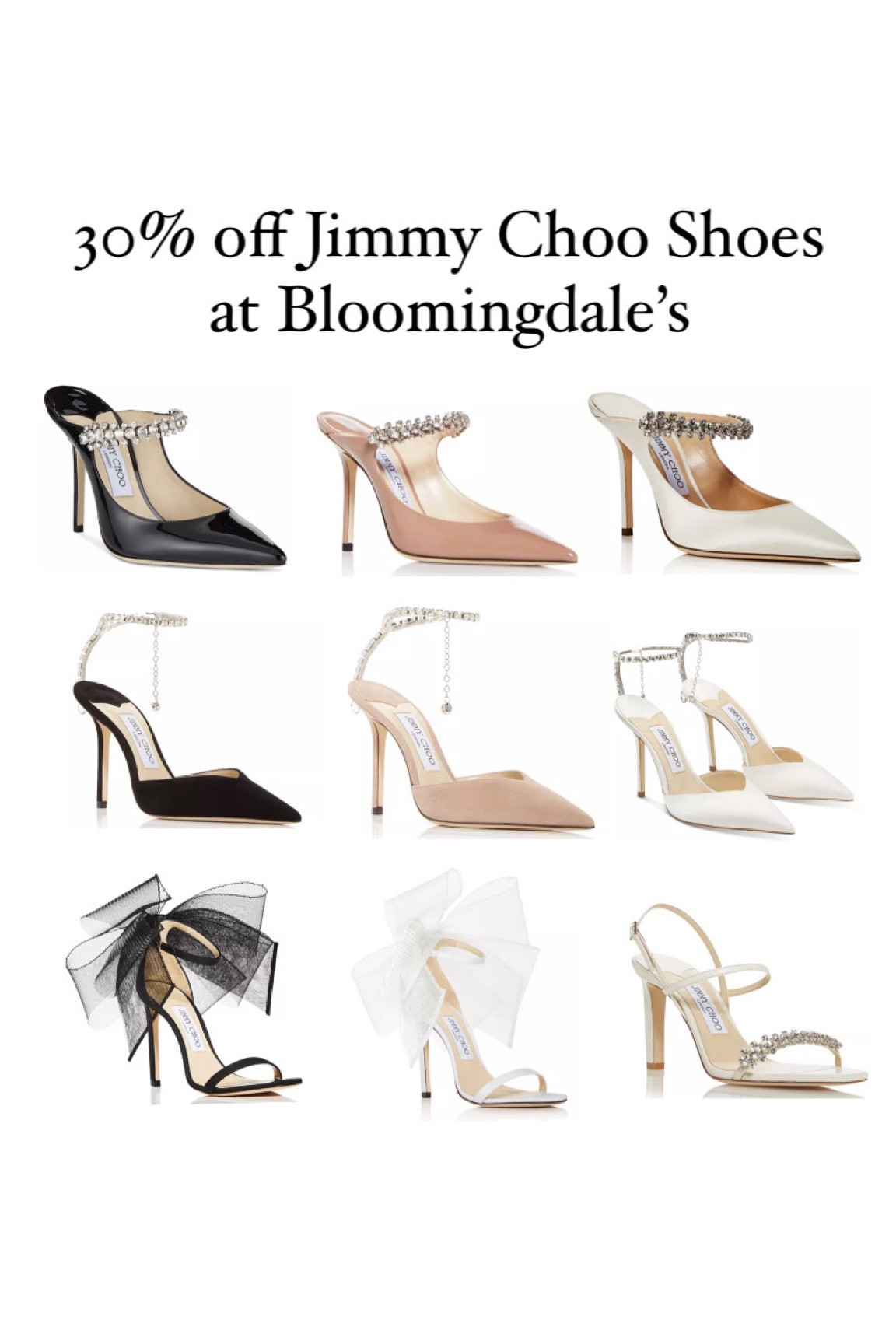 30% off Jimmy Choo Shoes @ Bloomingdale’s 

#LTKFind #LTKshoecrush #LTKsalealert