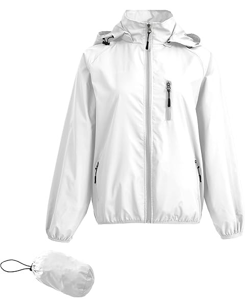 Bikewa Women's Cycling Rain Jackets Waterproof Windbreaker Lightweight Running Windproof Reflecti... | Amazon (US)