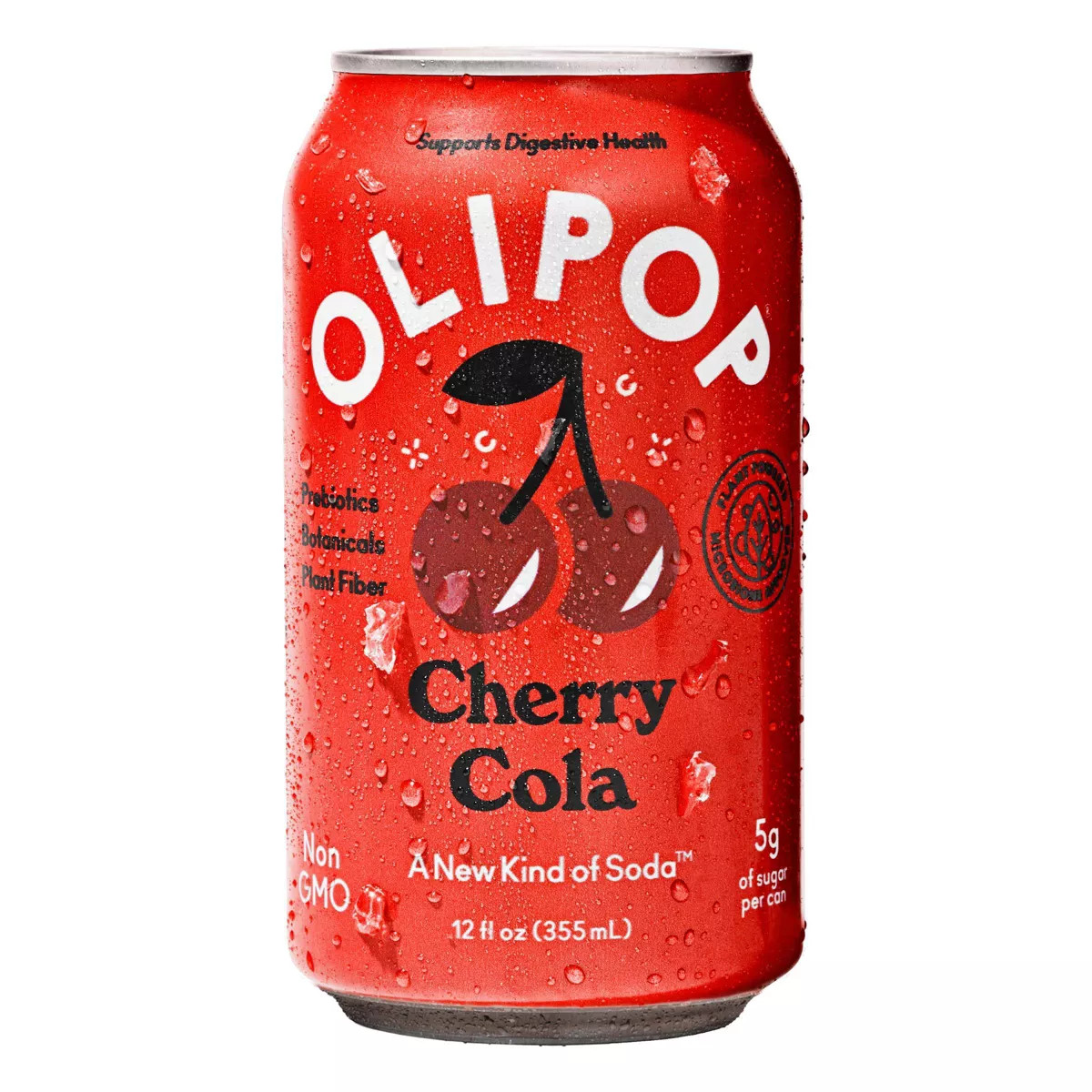 OLIPOP Cherry Cola Prebiotic Soda - 12 fl oz Can | Target