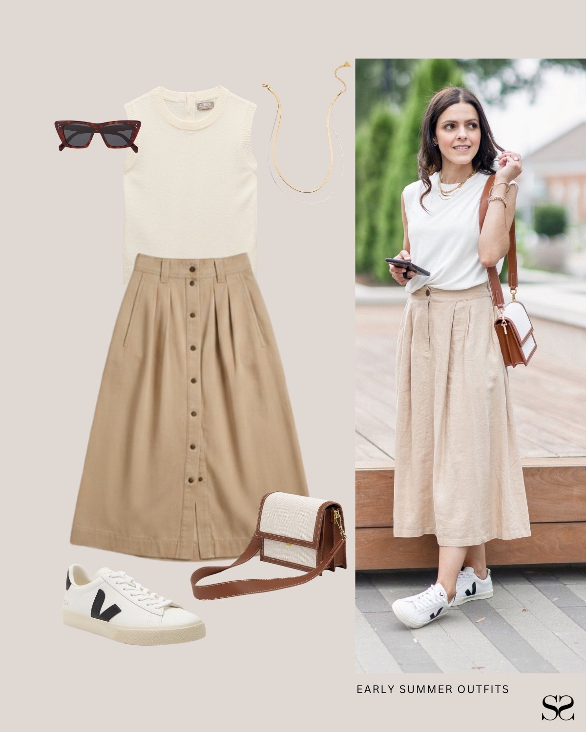 Early Summer outfit idea | Try swapping the sneakers for a strappy sandal when you want the skirt to feel a little more dressed up.

#LTKgrwm #LTKootd #LTKSeasonal